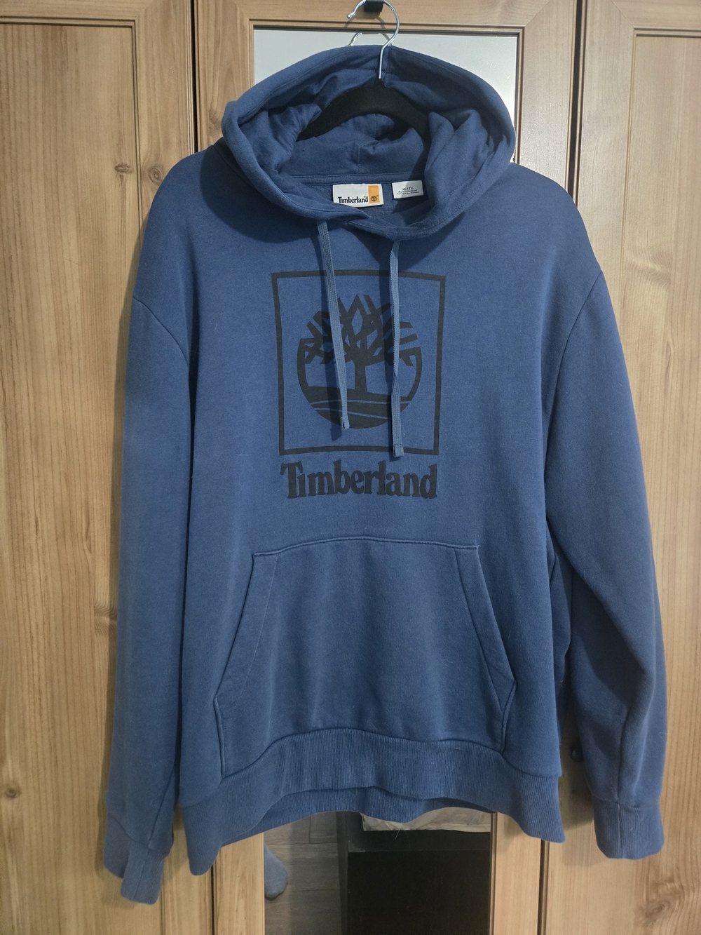 Timberland Blue Hoodie with Black Logo